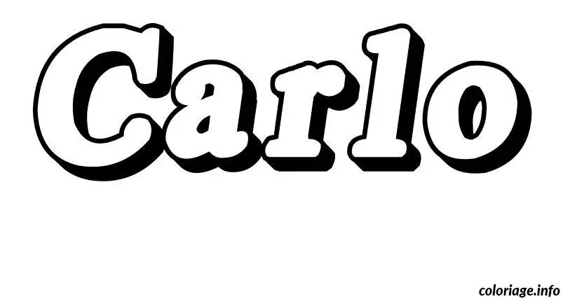 Coloriage Carlo - Prénom à imprimer