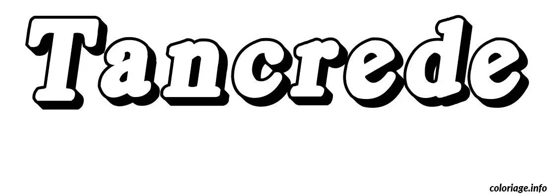Coloriage Tancrede - Prénom à imprimer