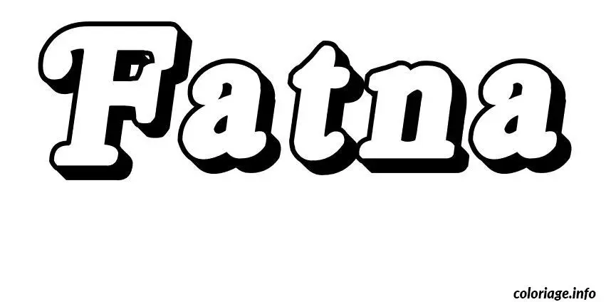 Coloriage Fatna - Prénom à imprimer