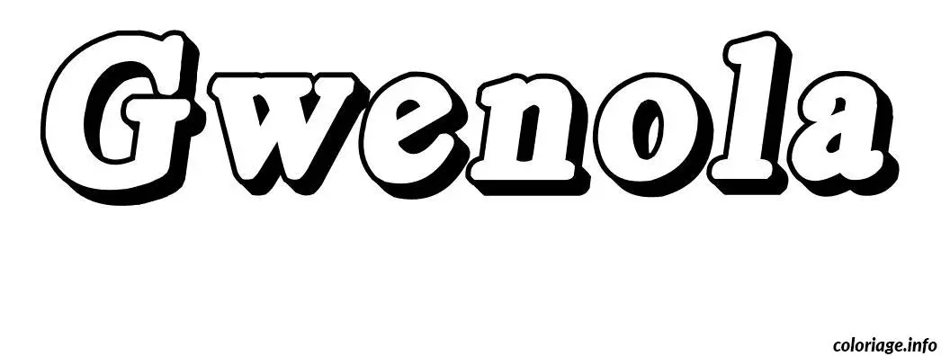 Coloriage Gwenola - Prénom à imprimer