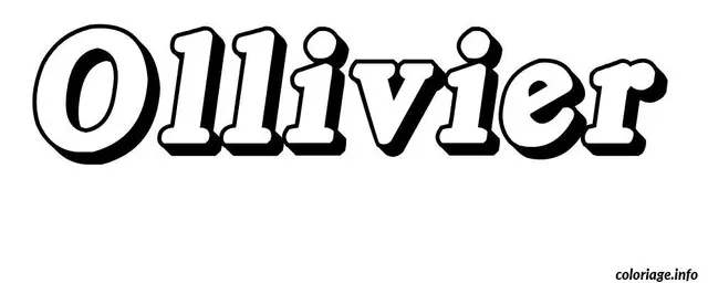 Coloriage Ollivier - Prénom à imprimer