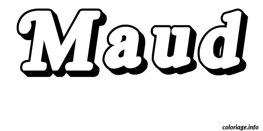 Coloriage Maud - Prénom à imprimer