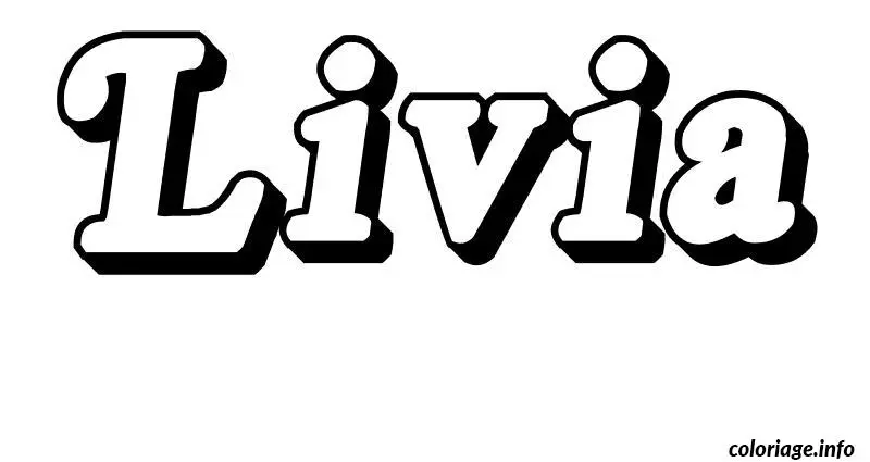 Coloriage Livia - Prénom à imprimer