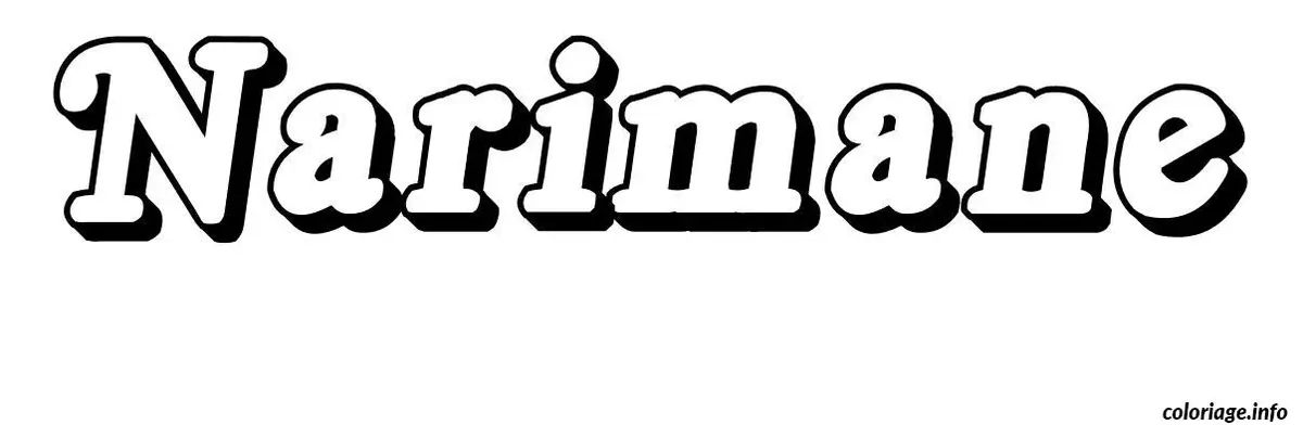 Narimane coloring page to print