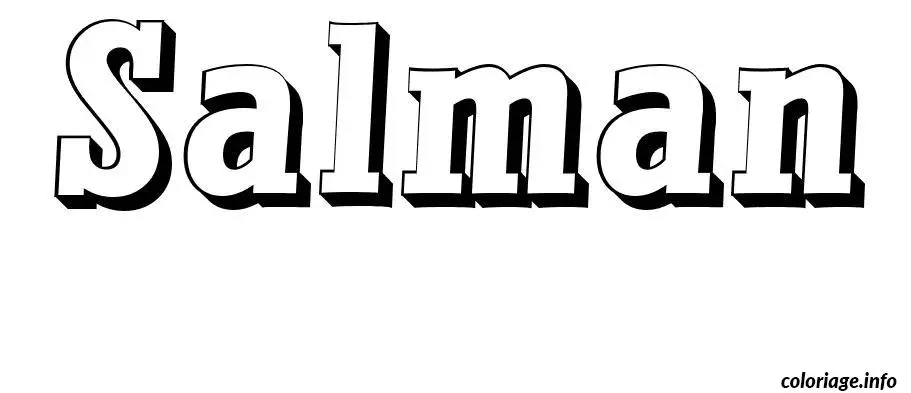 Coloriage Salman - Prénom à imprimer