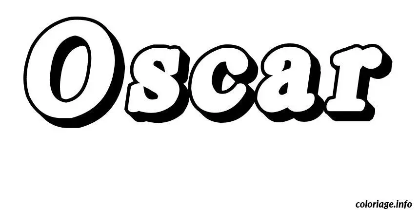 Coloriage Oscar - Prénom à imprimer