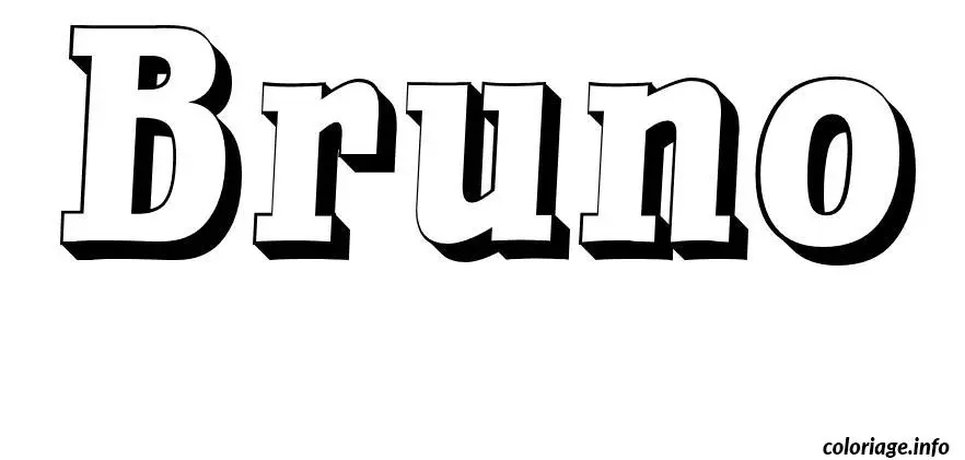 Coloriage Bruno - Prénom à imprimer
