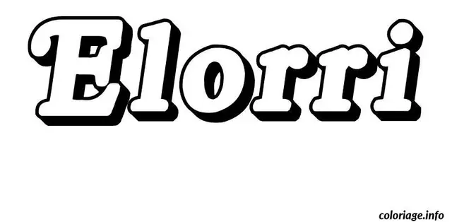 Coloriage Elorri - Prénom à imprimer