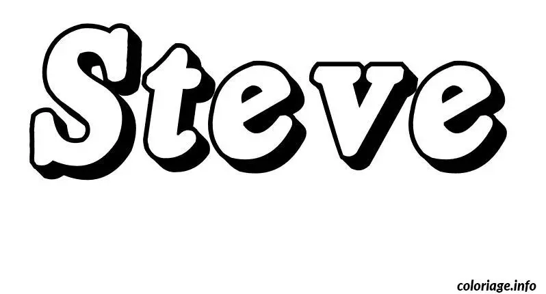 Steve coloring page to print