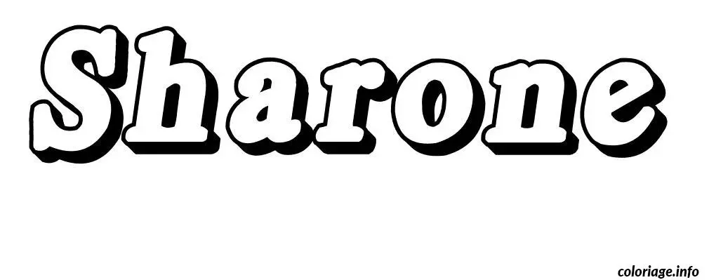 Coloriage Sharone - Prénom à imprimer