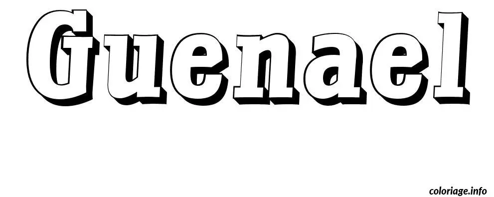 Coloriage Guenael - Prénom à imprimer
