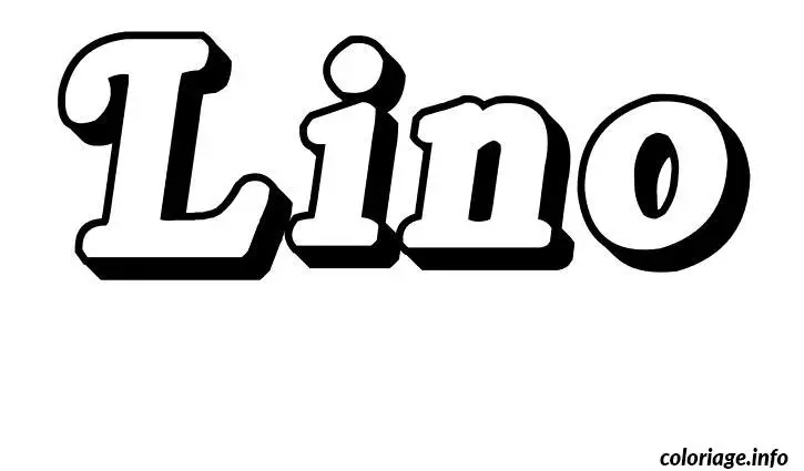 Coloriage Lino - Prénom à imprimer