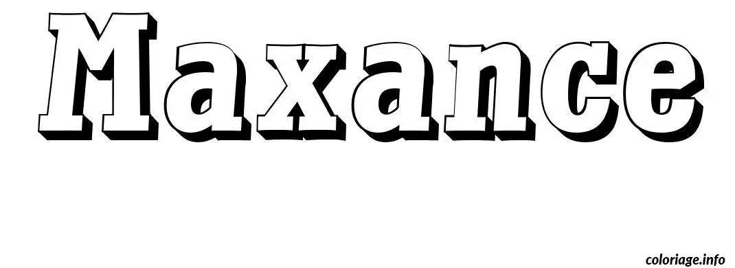 Coloriage Maxance - Prénom à imprimer