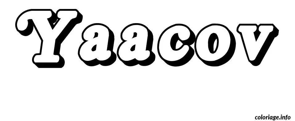 Coloriage Yaacov - Prénom à imprimer