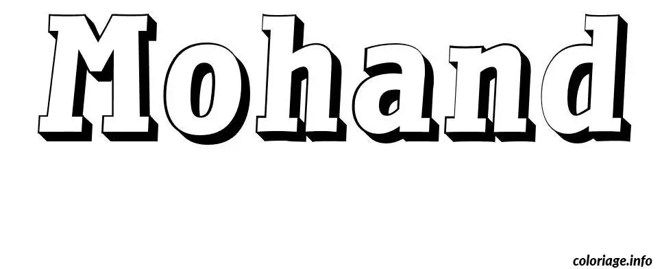 Coloriage Mohand - Prénom à imprimer