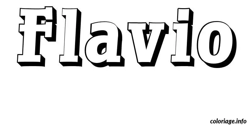 Coloriage Flavio - Prénom à imprimer