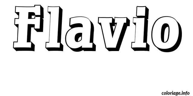 Coloriage Flavio - Prénom à imprimer