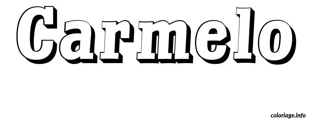 Coloriage Carmelo - Prénom à imprimer