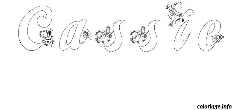 Coloriage Cassie - Prénom à imprimer