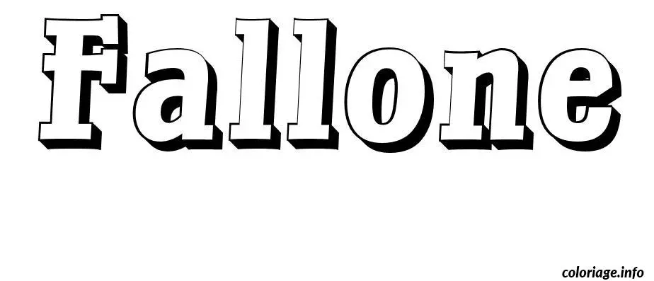 Coloriage Fallone - Prénom à imprimer