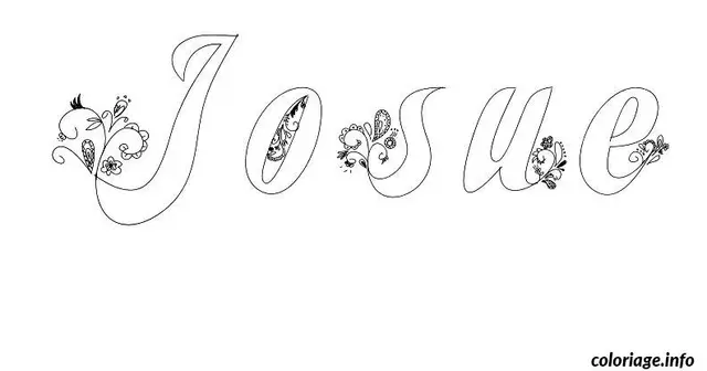 Coloriage Josue - Prénom à imprimer
