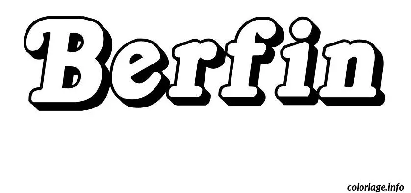 Coloriage Berfin - Prénom à imprimer