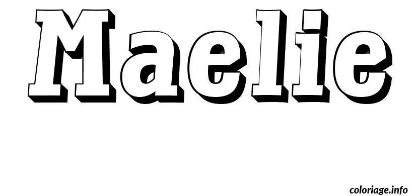 Coloriage Maelie - Prénom à imprimer