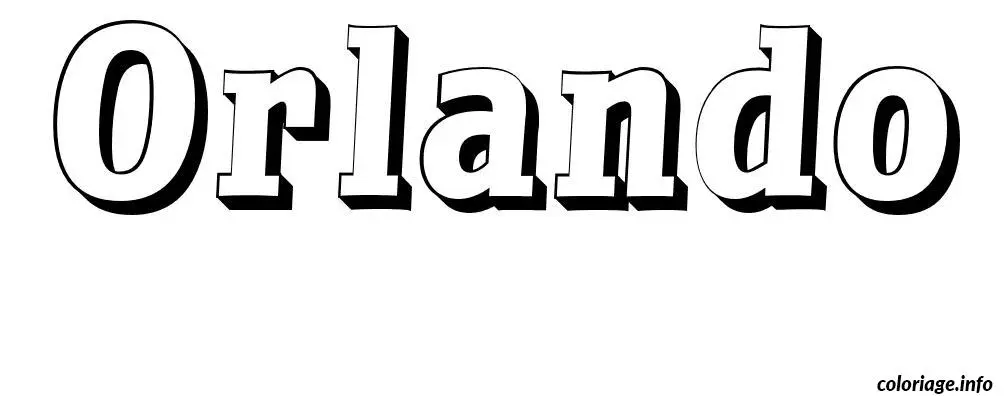 Coloriage Orlando - Prénom à imprimer