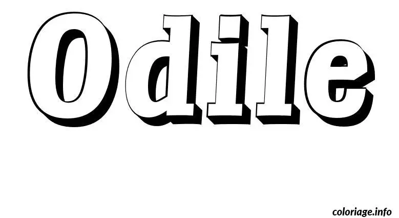 Coloriage Odile - Prénom à imprimer