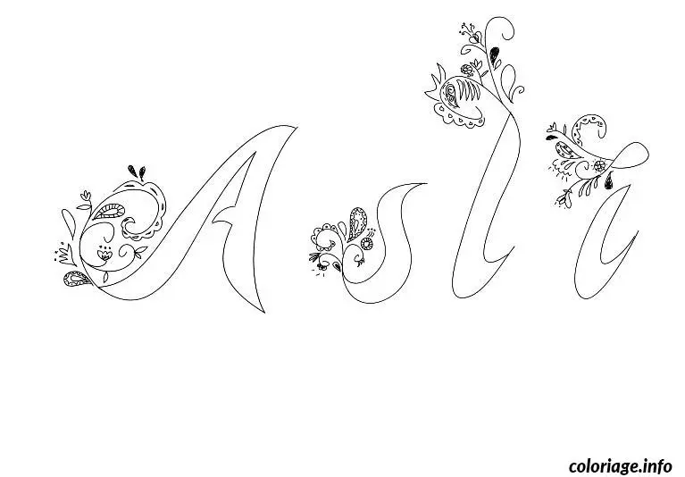Asli coloring page to print