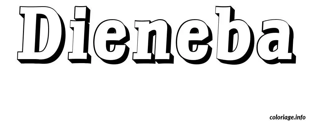 Coloriage Dieneba - Prénom à imprimer