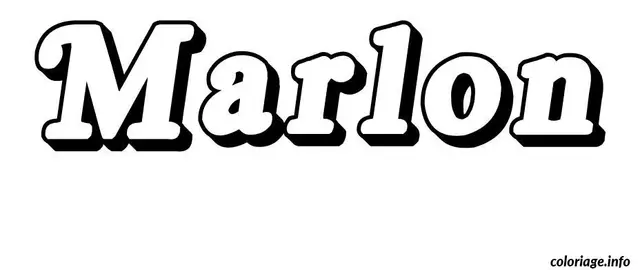 Coloriage Marlon - Prénom à imprimer