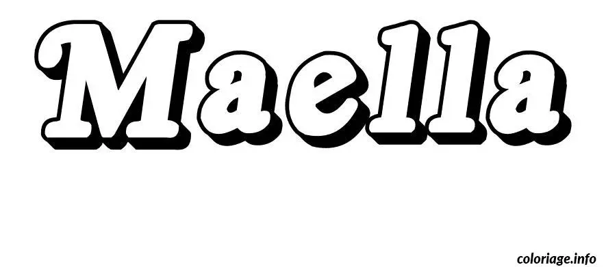 Coloriage Maella - Prénom à imprimer