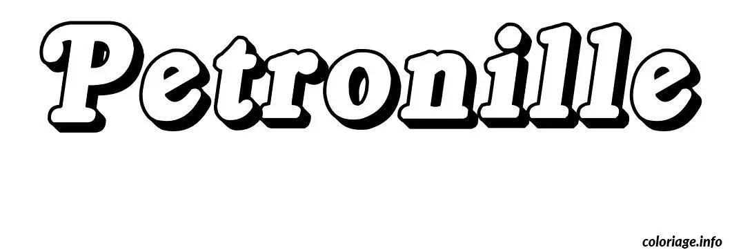 Coloriage Petronille - Prénom à imprimer