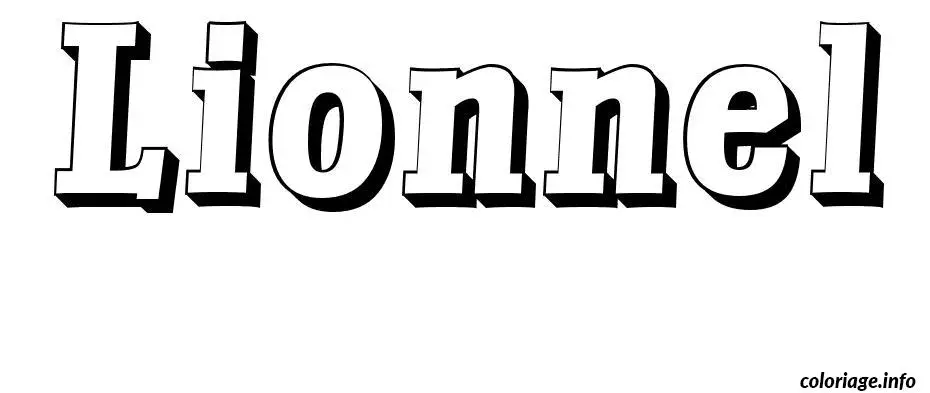 Lionnel coloring page to print