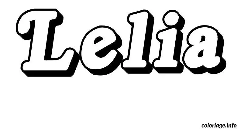 Coloriage Lelia - Prénom à imprimer