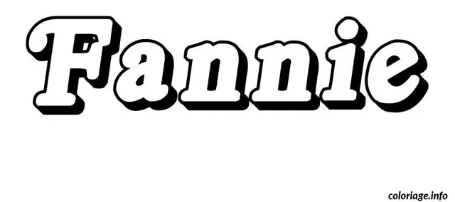 Coloriage Fannie - Prénom à imprimer