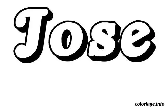 Coloriage Jose - Prénom à imprimer
