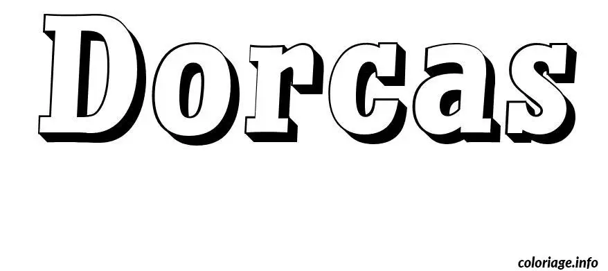 Coloriage Dorcas - Prénom à imprimer
