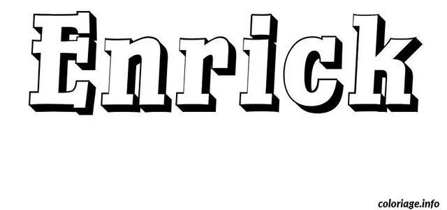 Coloriage Enrick - Prénom à imprimer