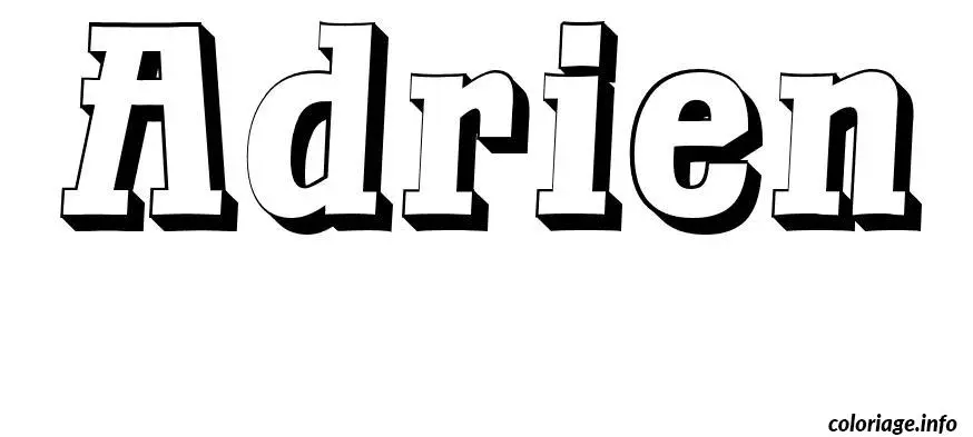 Coloriage Adrien - Prénom à imprimer