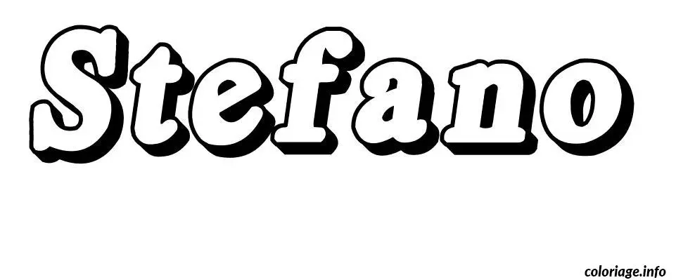 Disegno di Stefano – Disegno del Nome da Colorare da stampare