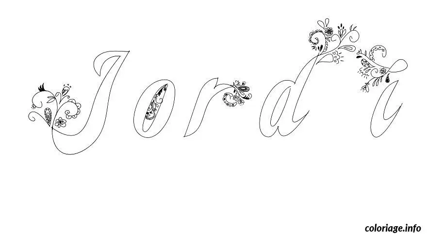 Coloriage Jordi - Prénom à imprimer