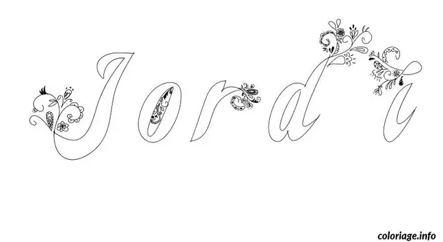 Coloriage Jordi - Prénom à imprimer