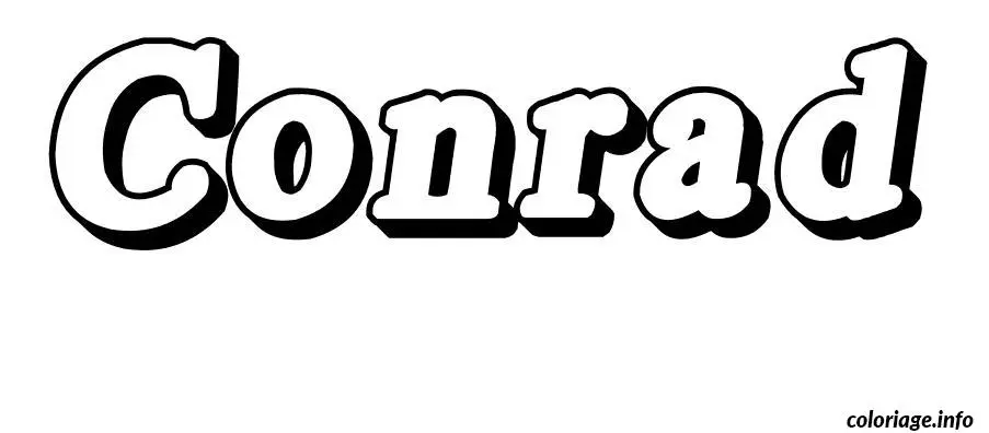 Coloriage Conrad - Prénom à imprimer