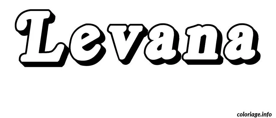 Coloriage Levana - Prénom à imprimer