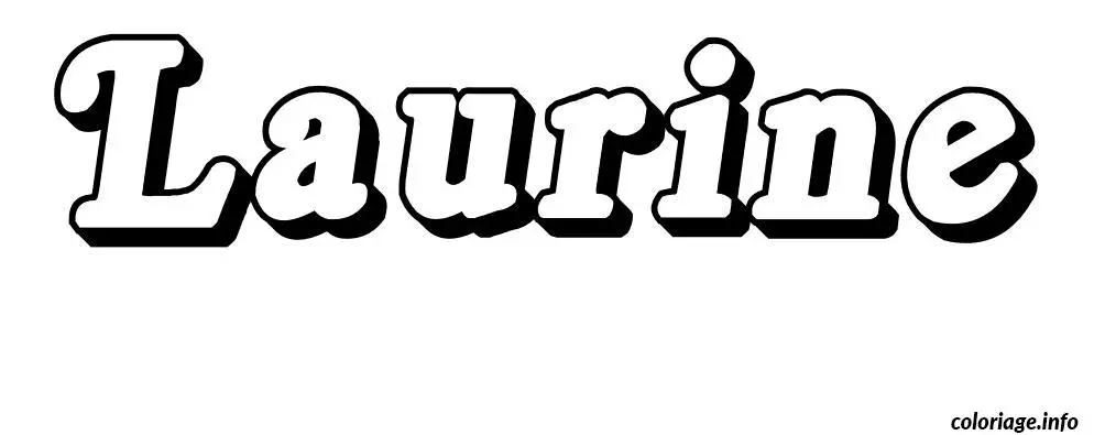 Coloriage Laurine - Prénom à imprimer
