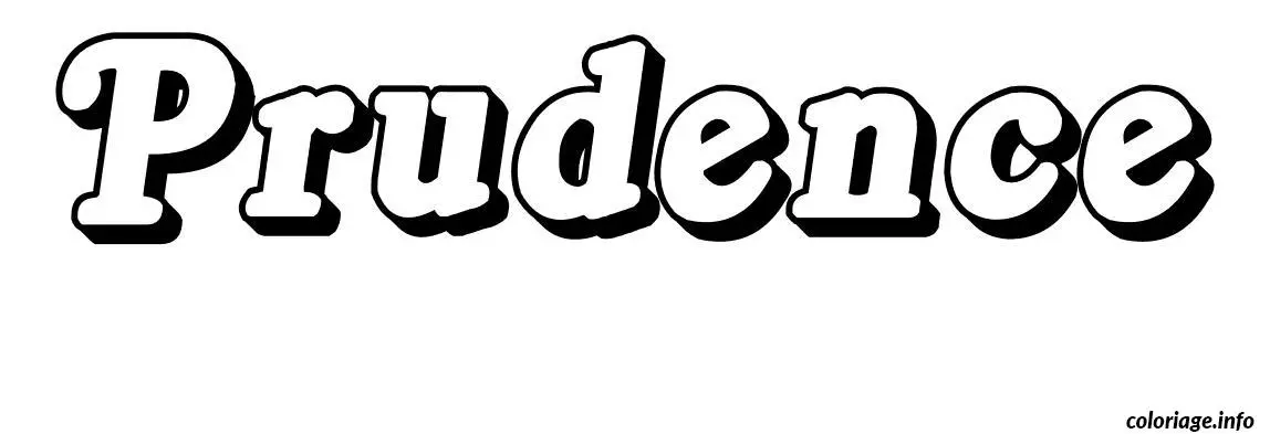 Coloriage Prudence - Prénom à imprimer
