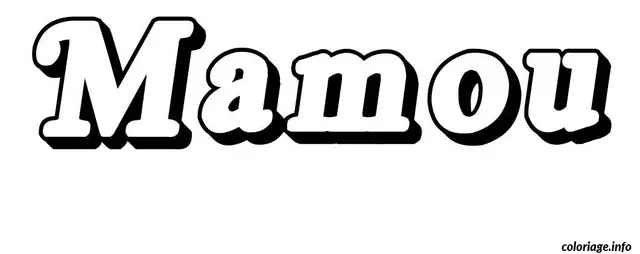 Coloriage Mamou - Prénom à imprimer