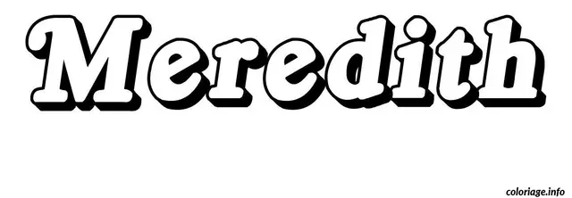 Coloriage Meredith - Prénom à imprimer